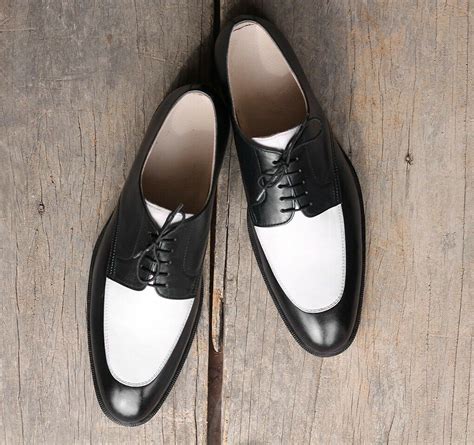 black and white formal shoes.